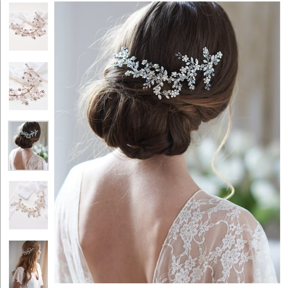 Rose Gold Swarovski Hair Vine